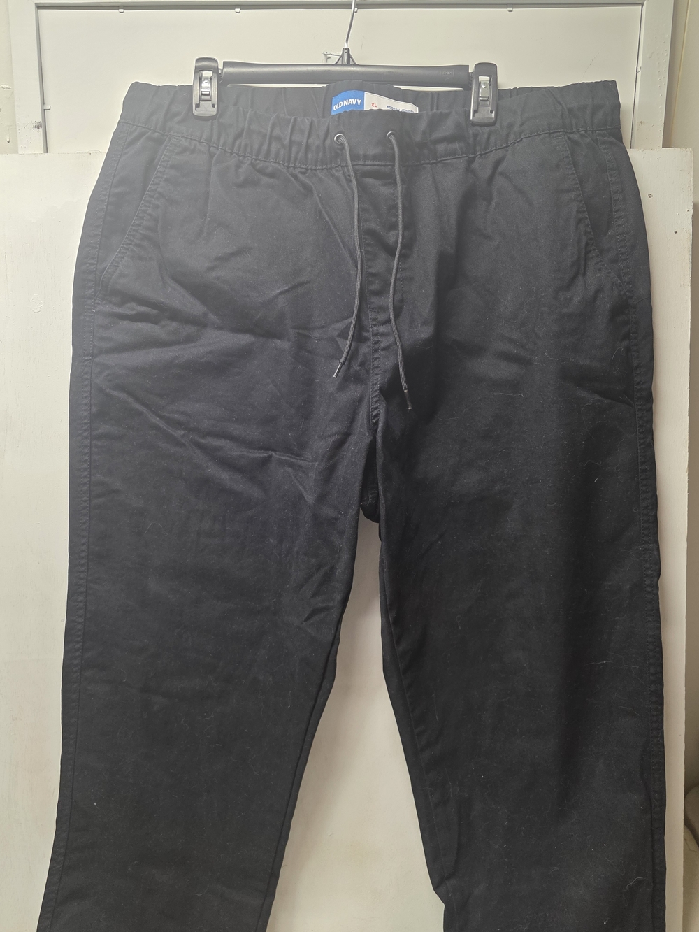 Old Navy Mens XL Modern Jogger Pants Black Built-In Flex Cotton Stretch